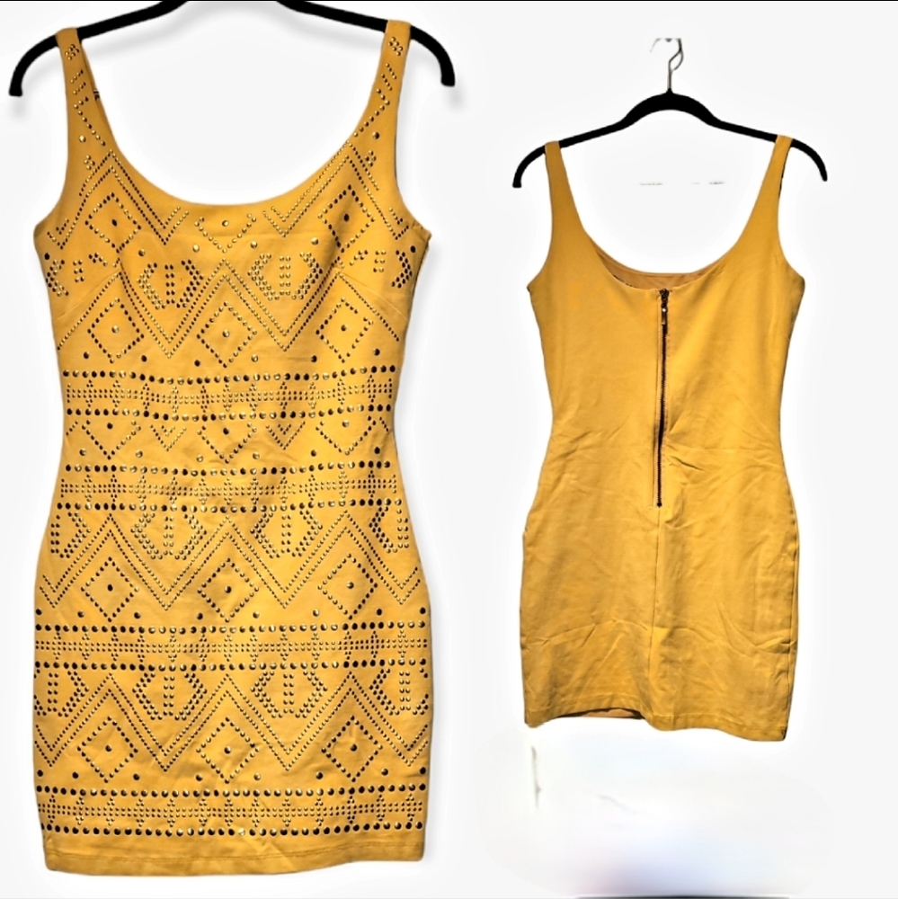 ✨️3/$30✨️Mustard Stretch Mini Dress